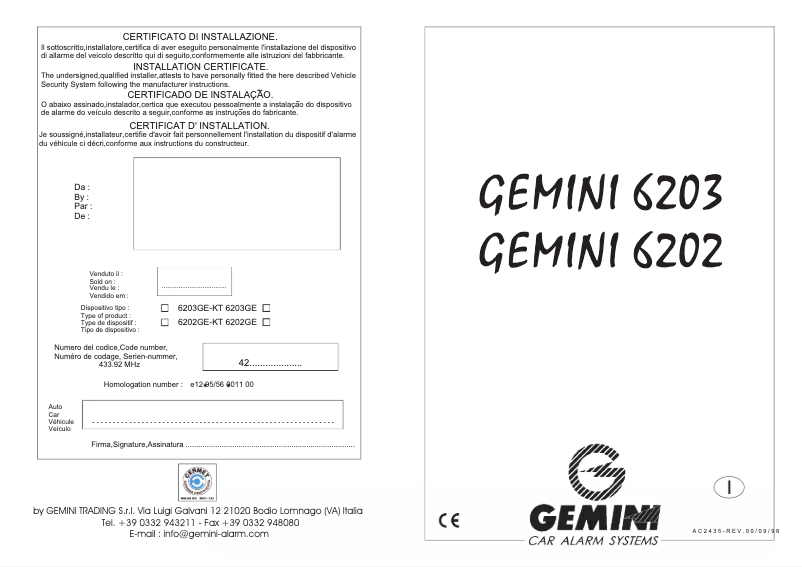 Image de la première page du manuel de l'appareil 6202