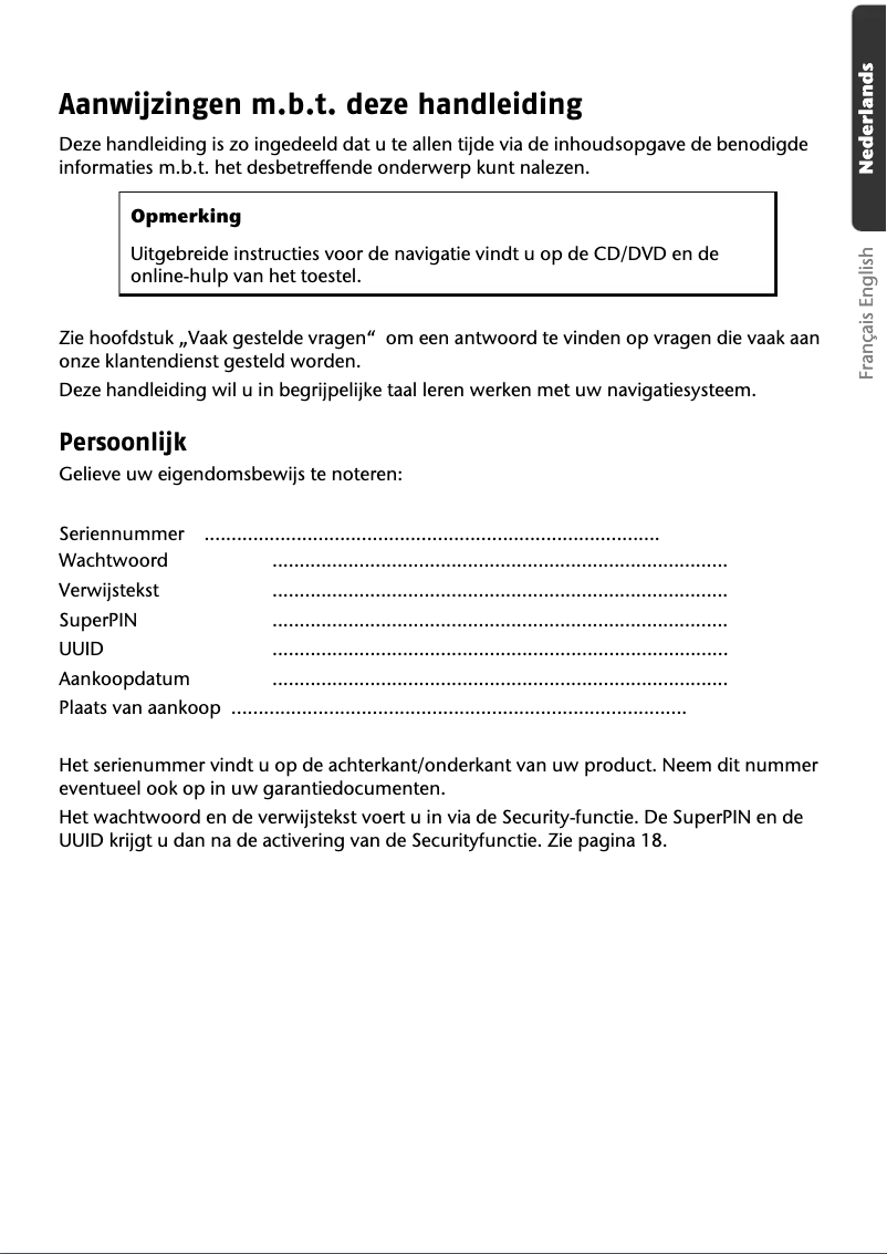 Page 1 de la notice Manuel utilisateur Medion PNA E 4445