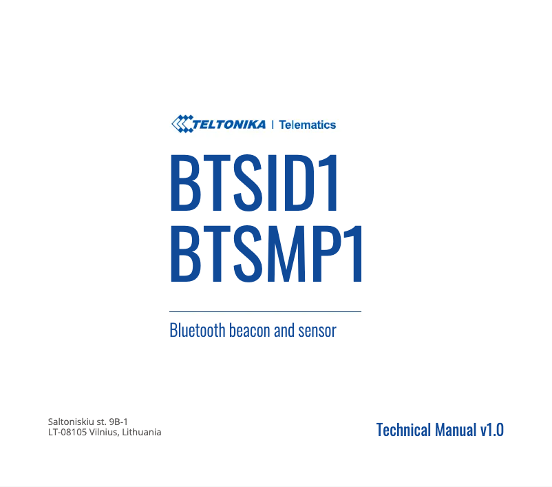 Image de la première page du manuel de l'appareil BTSMP1