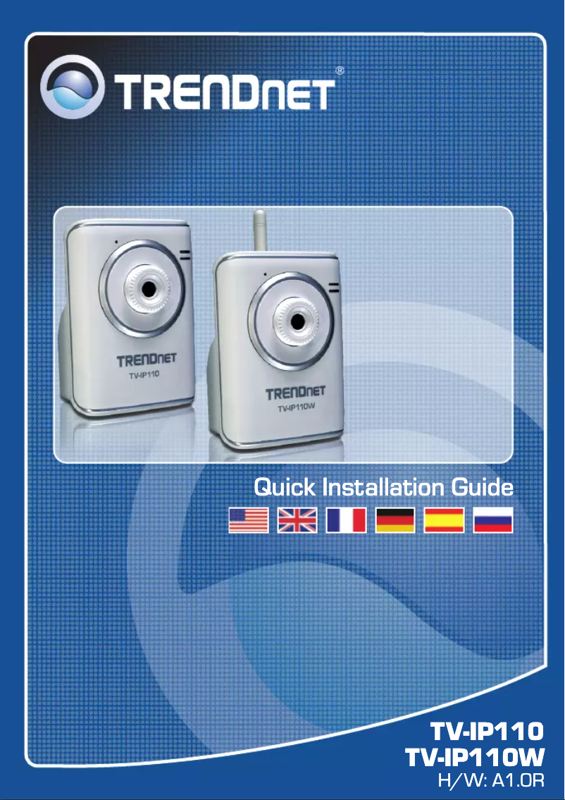 Page 1 de la notice Manuel utilisateur TRENDware TV-IP110