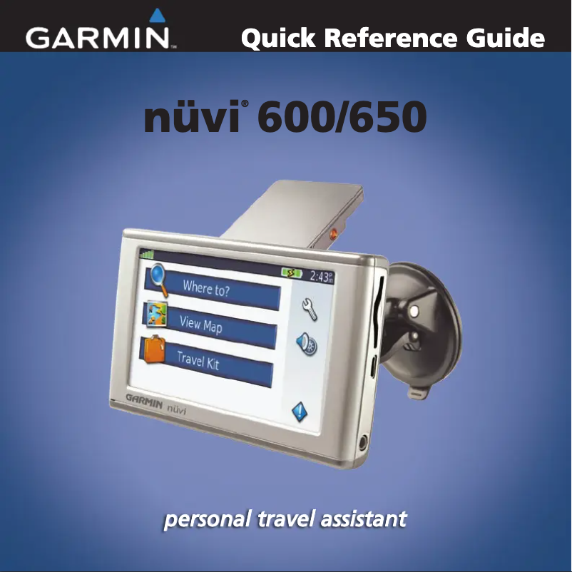 Page n°1 - Manuel utilisateur Garmin nüvi 650 T