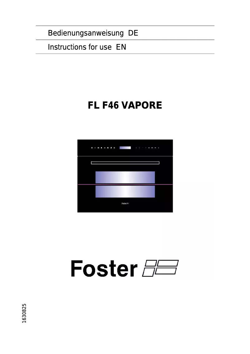 Page n°1 - Manuel utilisateur Foster FL F46 VAPORE