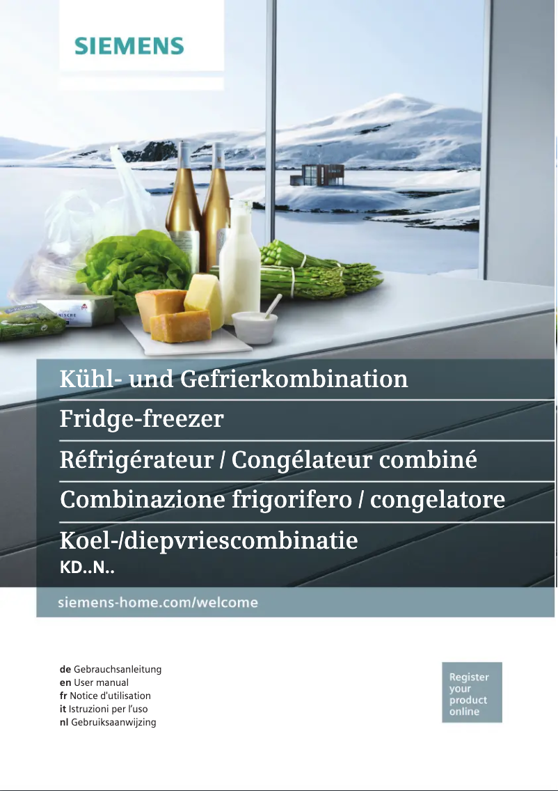 Page 1 de la notice Guide d'installation Siemens KD32NX74