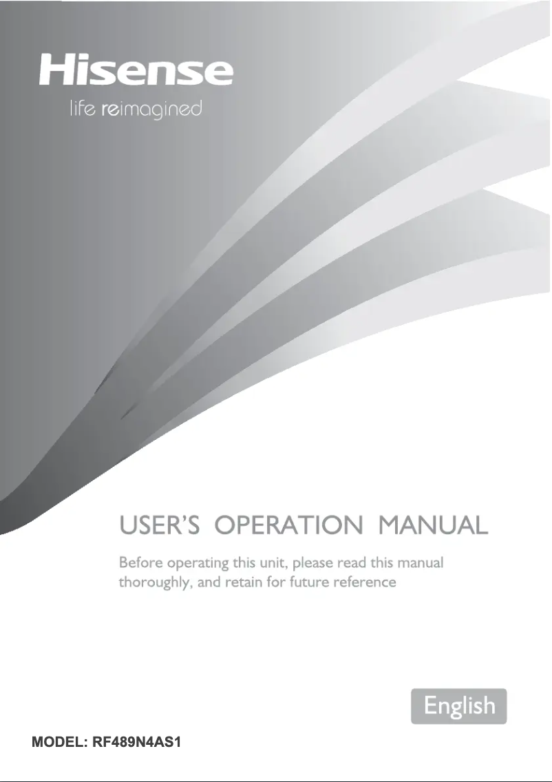 Page 1 de la notice Manuel utilisateur Hisense RQ-52WC4SBA/CSA1