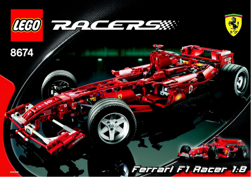 Page 1 de la notice Manuel utilisateur Lego Ferrari 8674