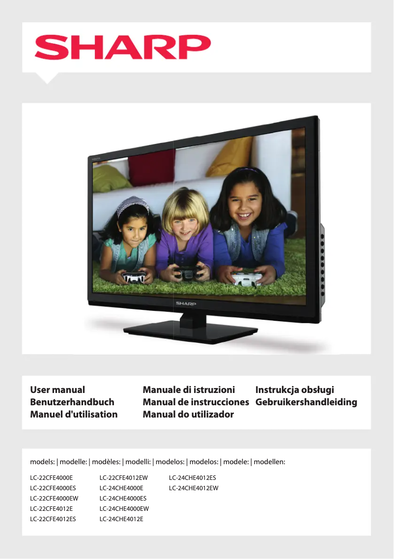 Page 1 de la notice Manuel utilisateur Sharp LC-22CFE4012EW