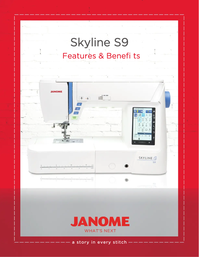 Page 1 de la notice Fiche technique Janome Skyline S9