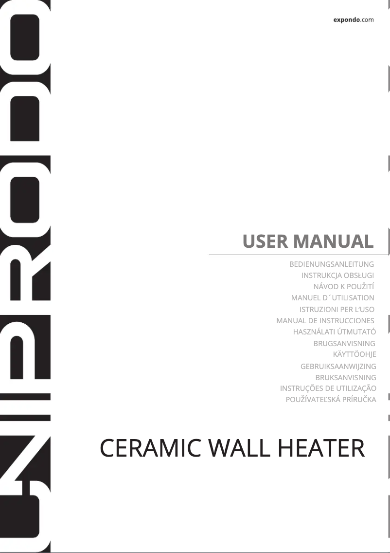 Image de la première page du manuel de l'appareil UNI_HEATER_10