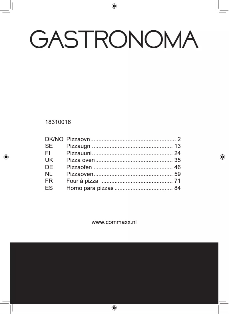 Página 1 del manual Manual de usuario Gastronoma 18310016