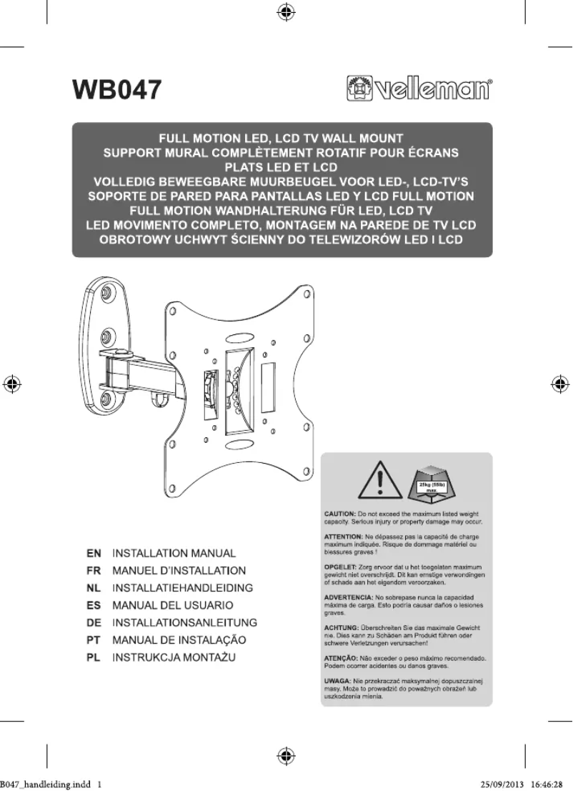 Page n°1 - Manuel utilisateur Velleman WB047