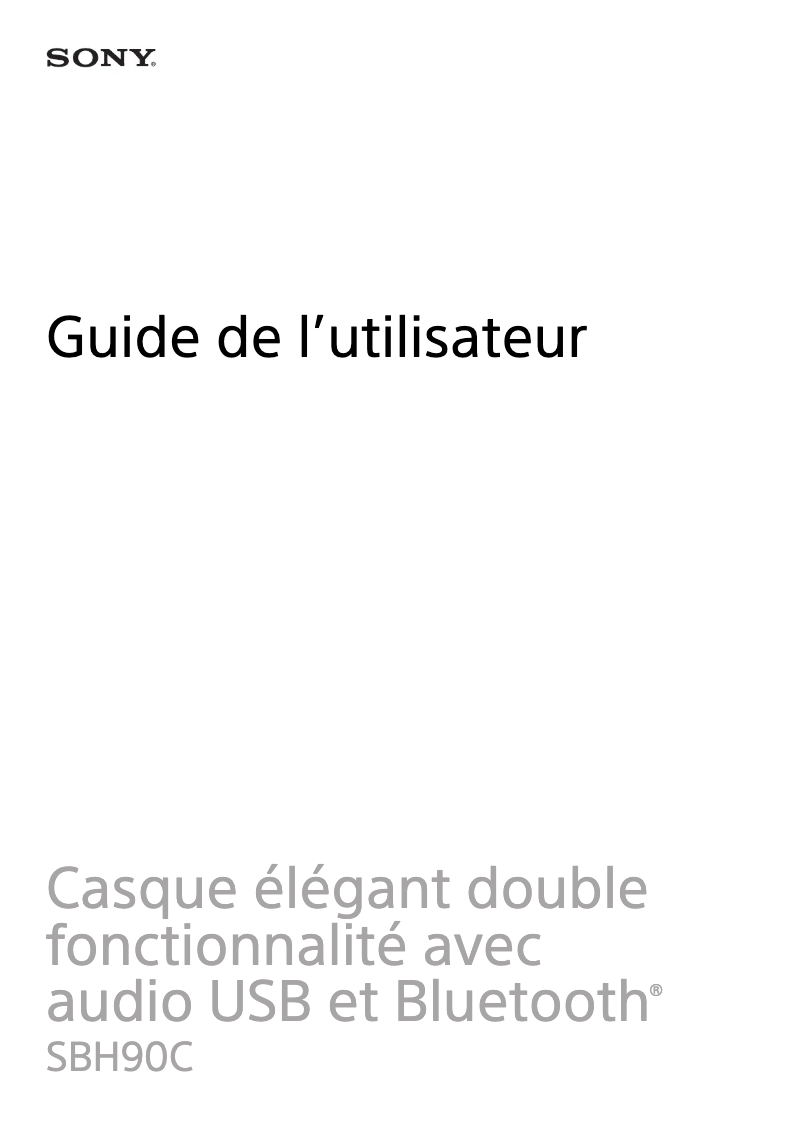 Página 1 del manual Manual de usuario Sony SBH90C