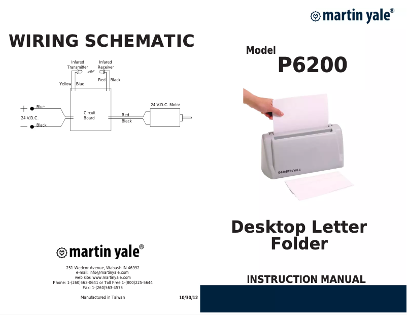 Page 1 de la notice Manuel utilisateur MartinYale P6200