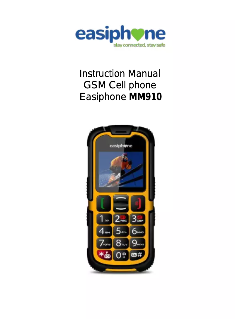 Image de la première page du manuel de l'appareil Easiphone MM910