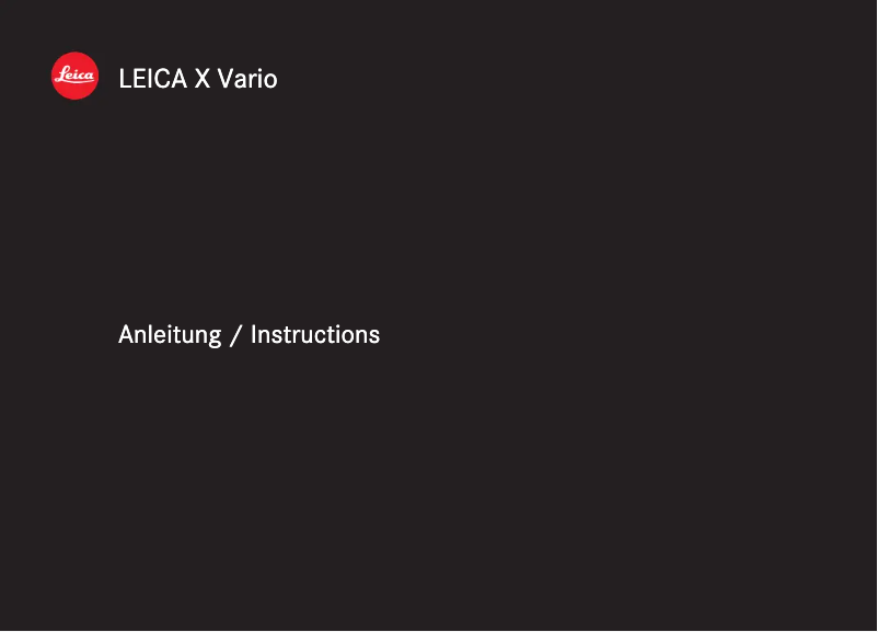 Page 1 of the manual User Manual Leica V-LUX 2