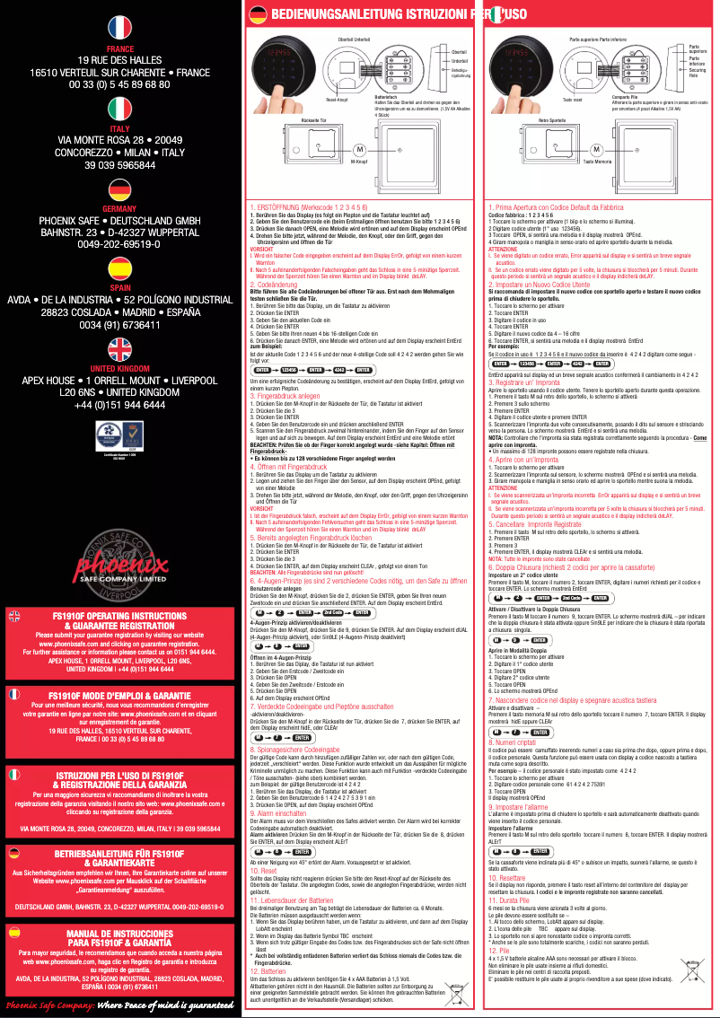 Imagen de la primera página del manual del dispositivo FS1913F
