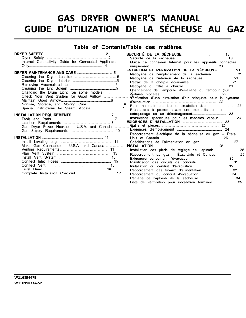 Page 1 de la notice Manuel utilisateur Maytag MGD7020RW