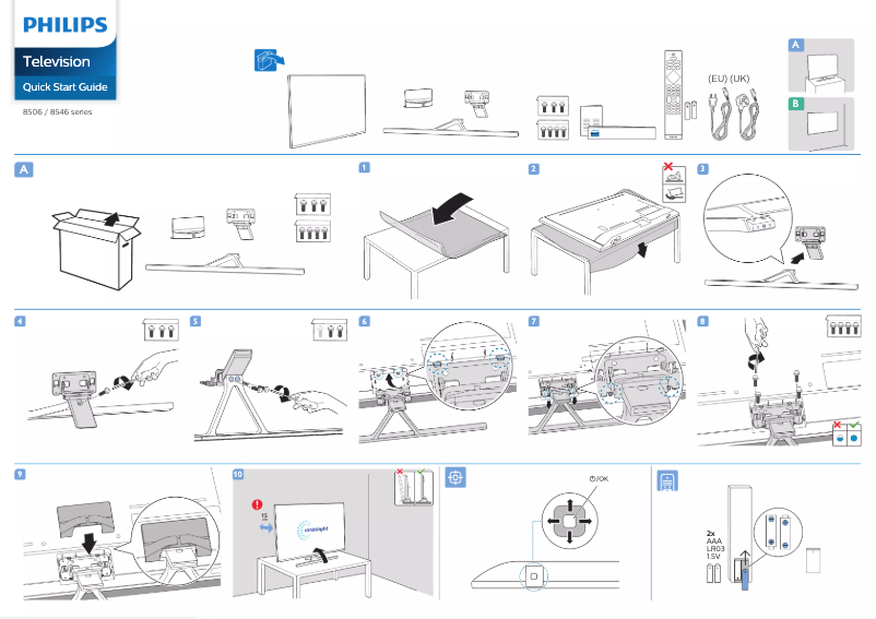 Imagen de la primera página del manual del dispositivo 50PUS8546