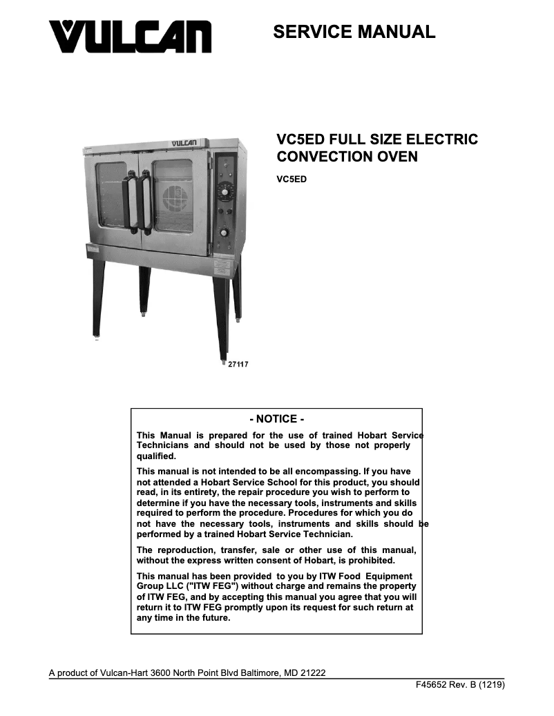 Image de la première page du manuel de l'appareil VC5ED-13D1 480/3