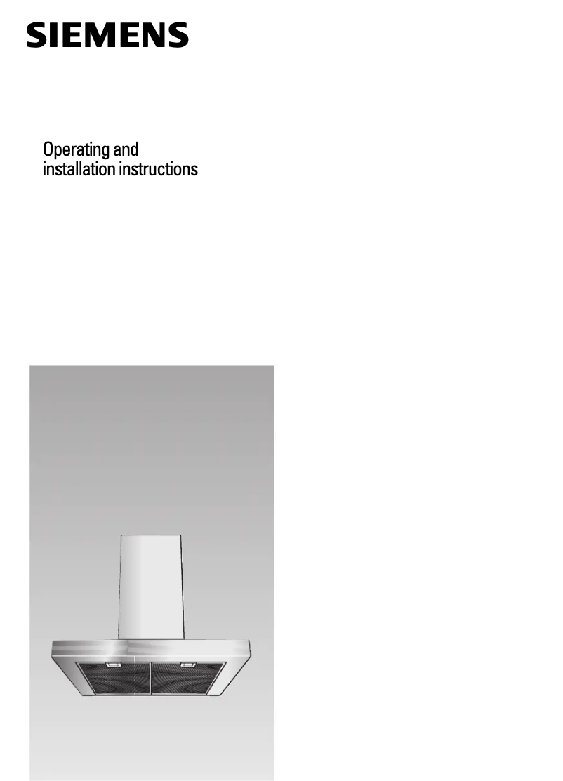 Page n°1 - Manuel utilisateur Siemens LC958BB90B