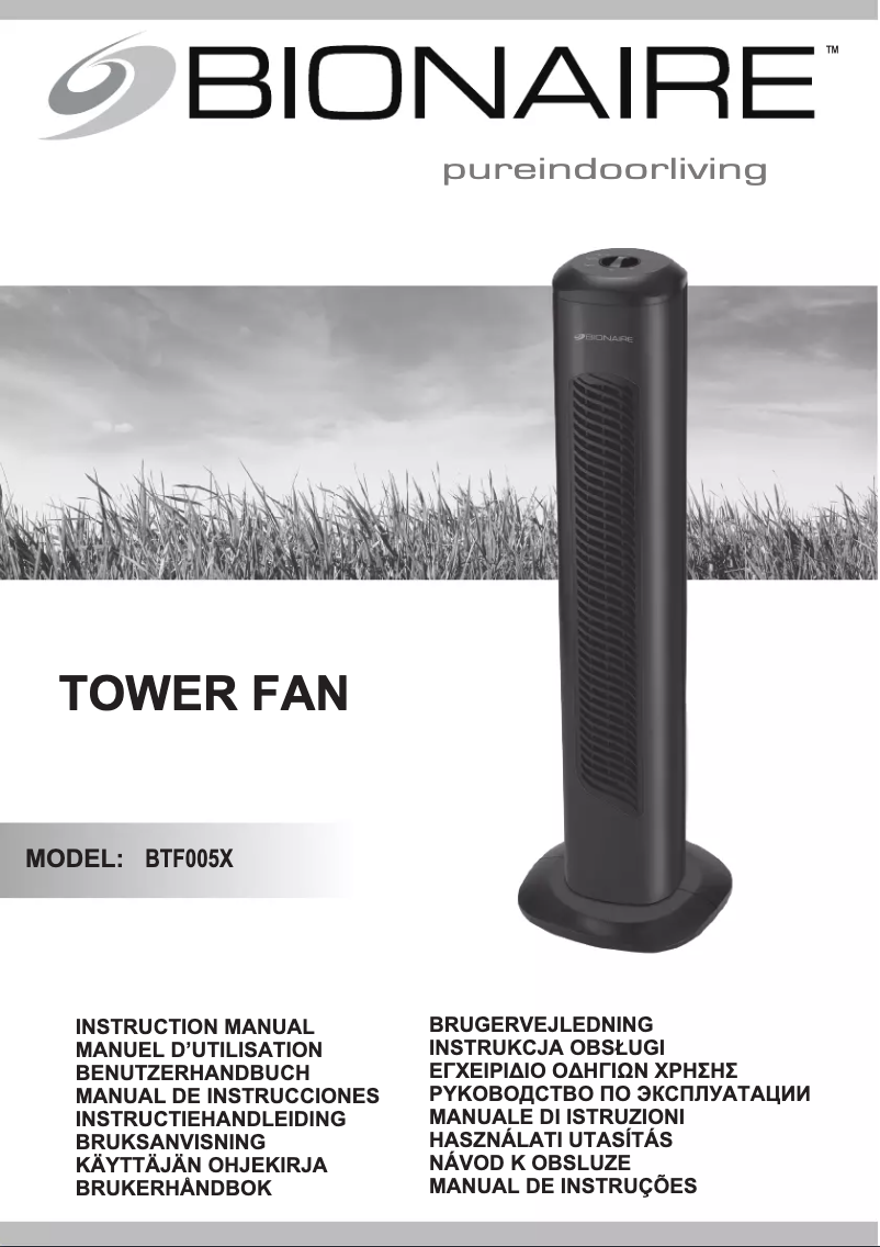 Page 1 de la notice Manuel utilisateur Bionaire BTF005X
