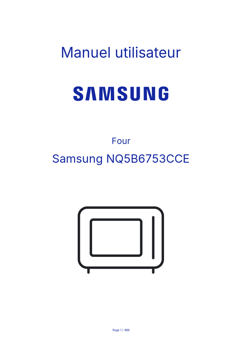 Page n°1 - Manuel utilisateur Samsung NQ5B6753CCE