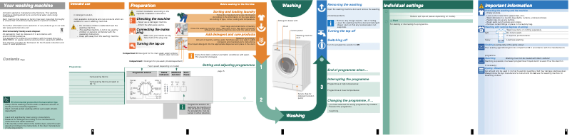 Page 1 de la notice Manuel d'utilisation et d'entretien Siemens WM10E061IL