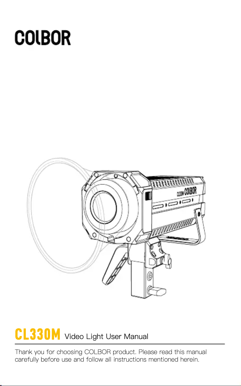 Page 1 de la notice Manuel utilisateur COLBOR CL330M
