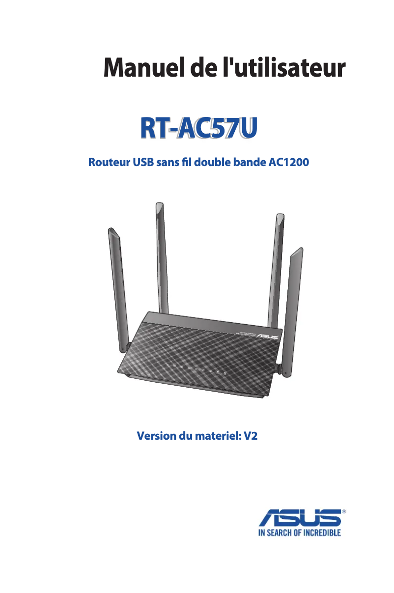 Image de la première page du manuel de l'appareil RT-AC57U V2