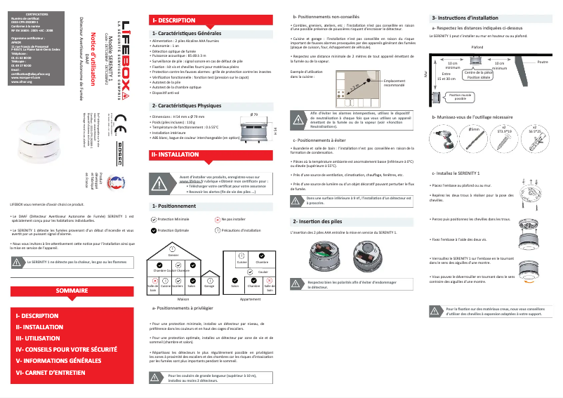 Page 1 de la notice Manuel utilisateur Chacon LB34200