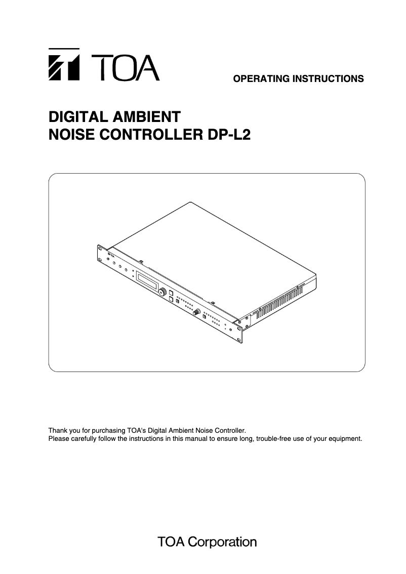 Image de la première page du manuel de l'appareil DP-L2