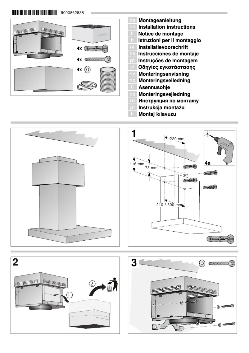 Page n°1 - Guide d'installation Siemens LC68GA542T
