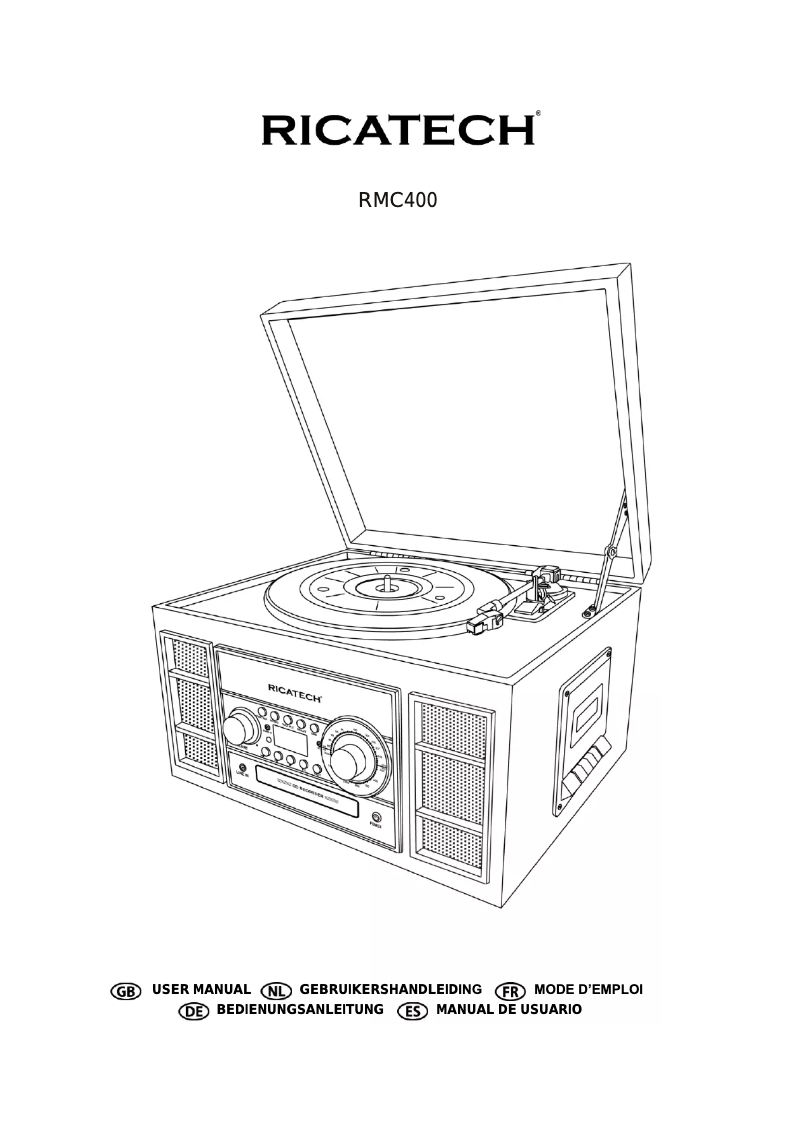 Page 1 de la notice Manuel utilisateur Ricatech RMC400