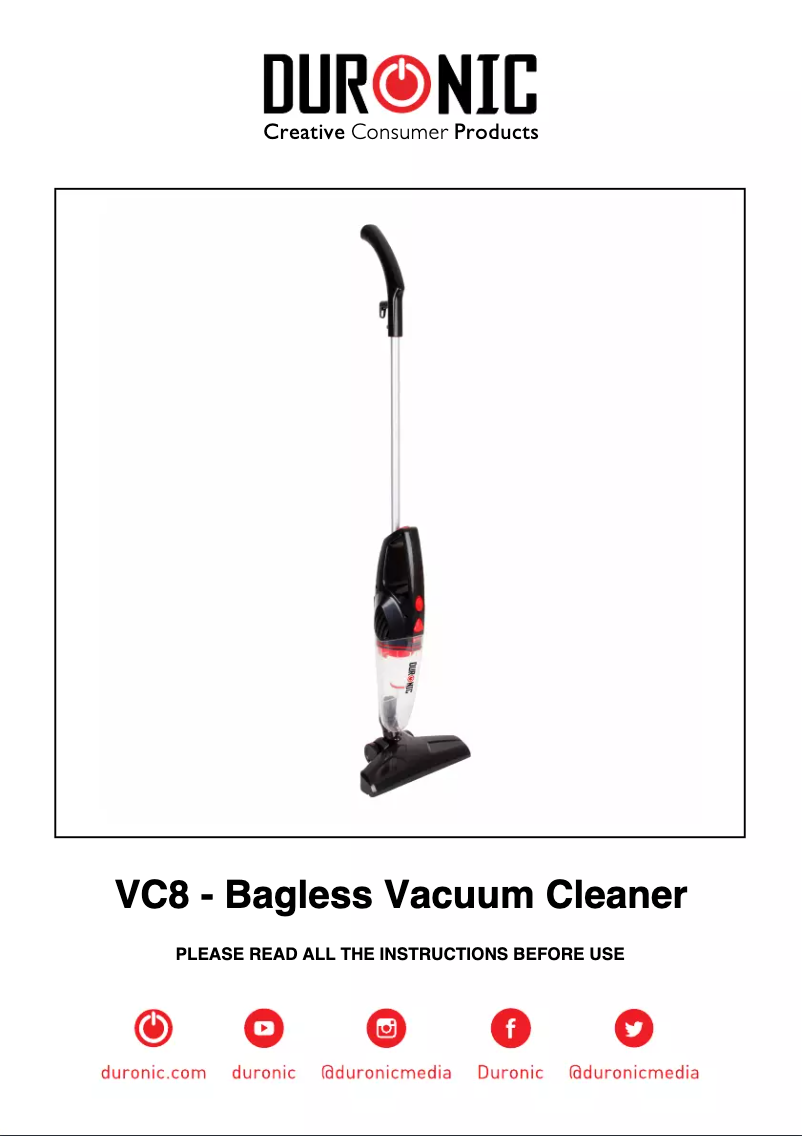 Image de la première page du manuel de l'appareil VC8