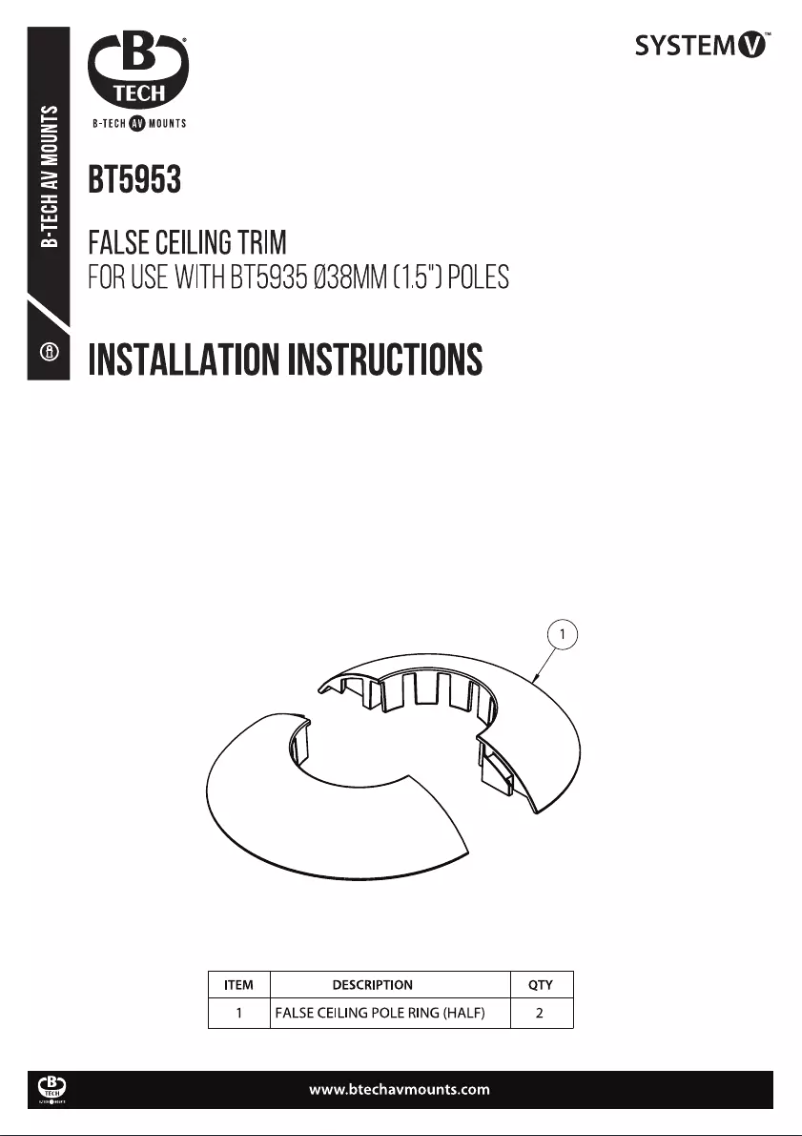 Página 1 del manual Manual de usuario B-Tech BT5953