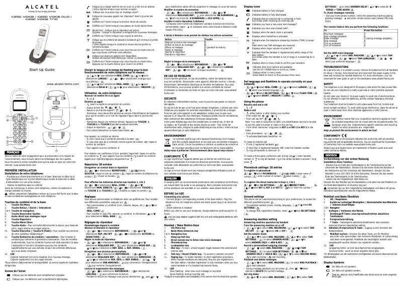 Imagen de la primera página del manual del dispositivo C250 Voice Duo
