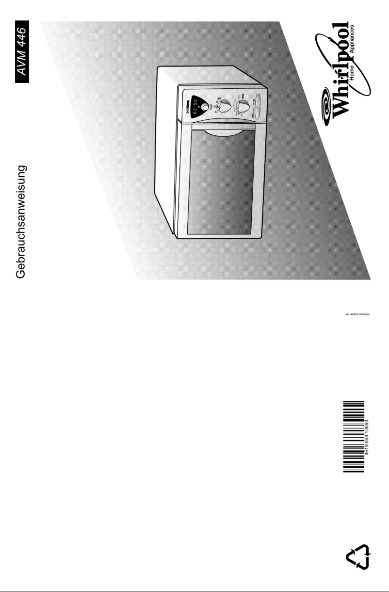 Page 1 de la notice Manuel utilisateur Whirlpool AVM 446