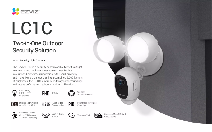 Página 1 del manual Ficha técnica EZVIZ LC1C