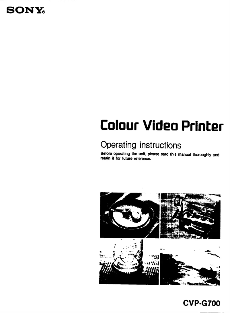 Page n°1 - Manuel utilisateur Sony CVP-G700