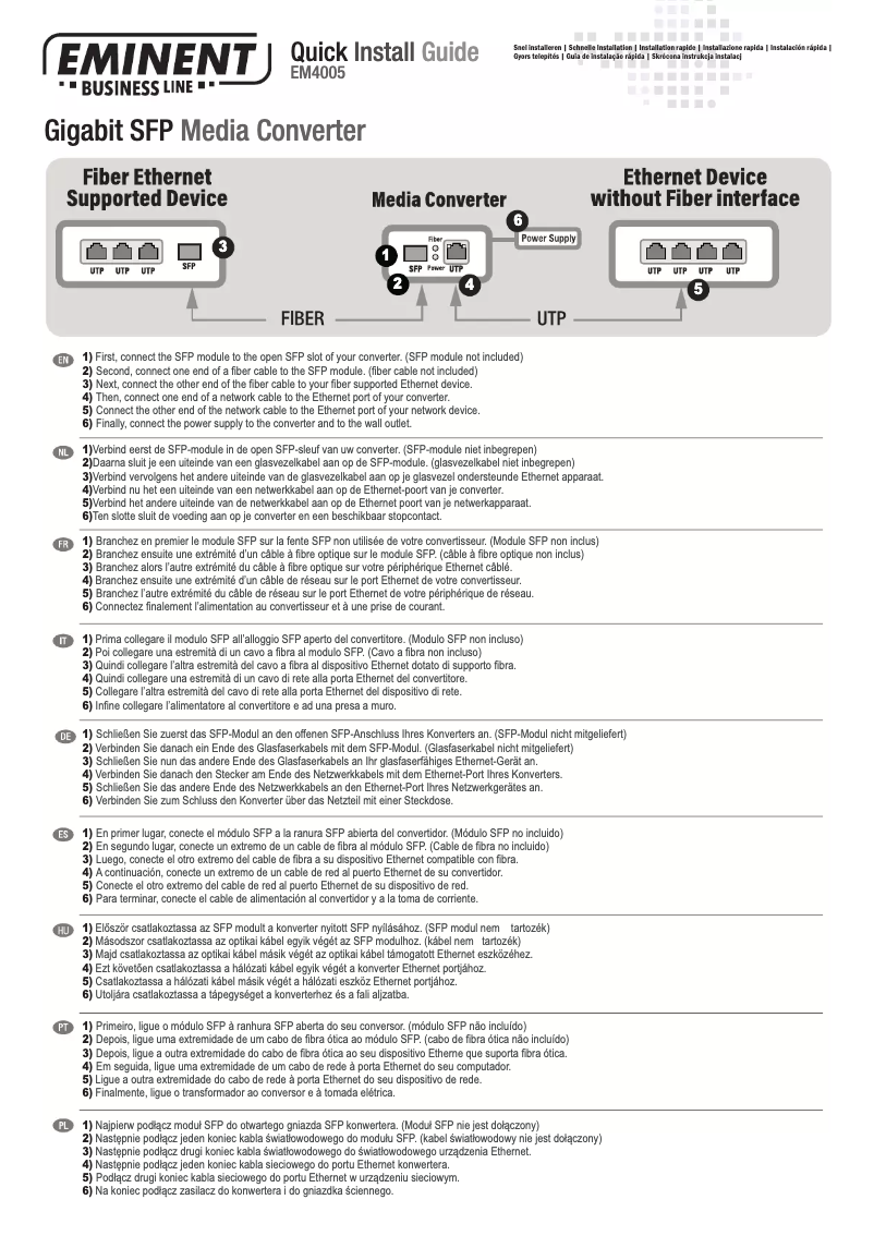 Page n°1 - Manuel utilisateur Eminent EM4005