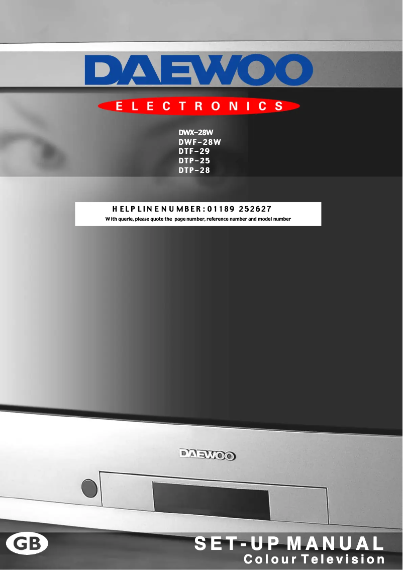 Image de la première page du manuel de l'appareil DWX-28W