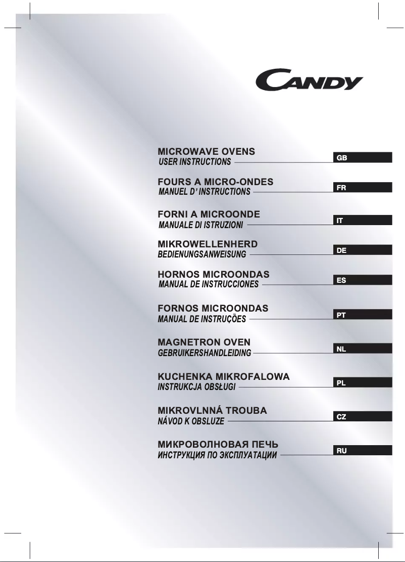Page n°1 - Manuel utilisateur Candy MIC201EXEE