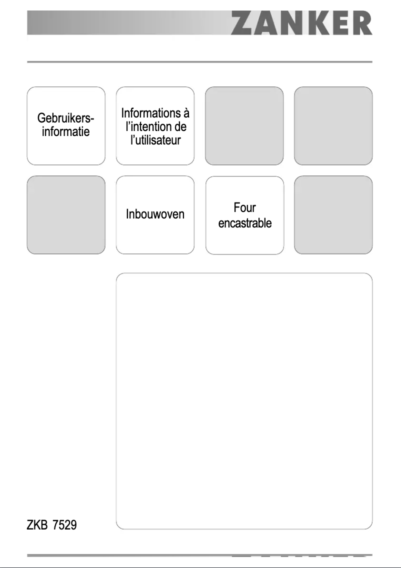 Image de la première page du manuel de l'appareil ZKB7529