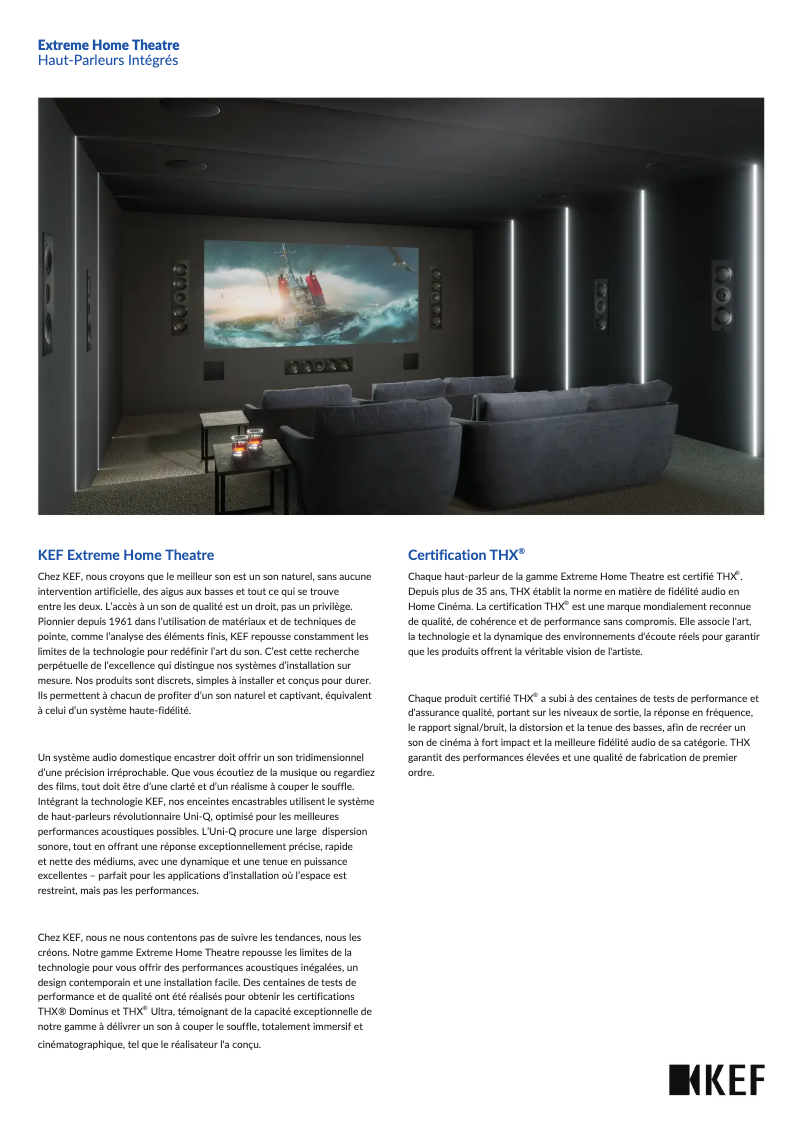 Page 1 de la notice Fiche technique KEF Ci200RS-THX