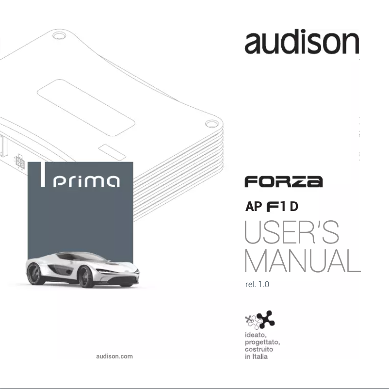 Page n°1 - Manuel utilisateur Audison Prima AP F1D