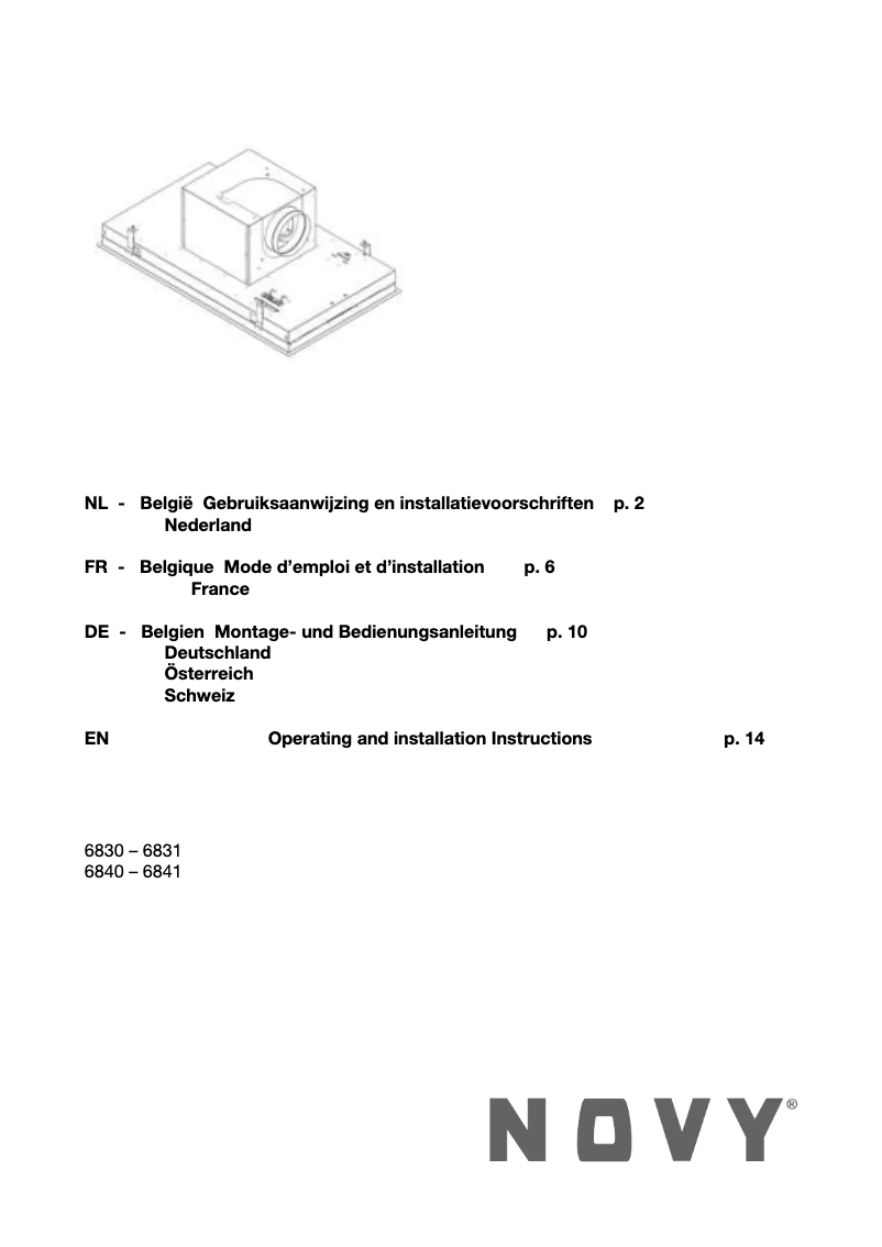 Image de la première page du manuel de l'appareil Pure'Line D6831