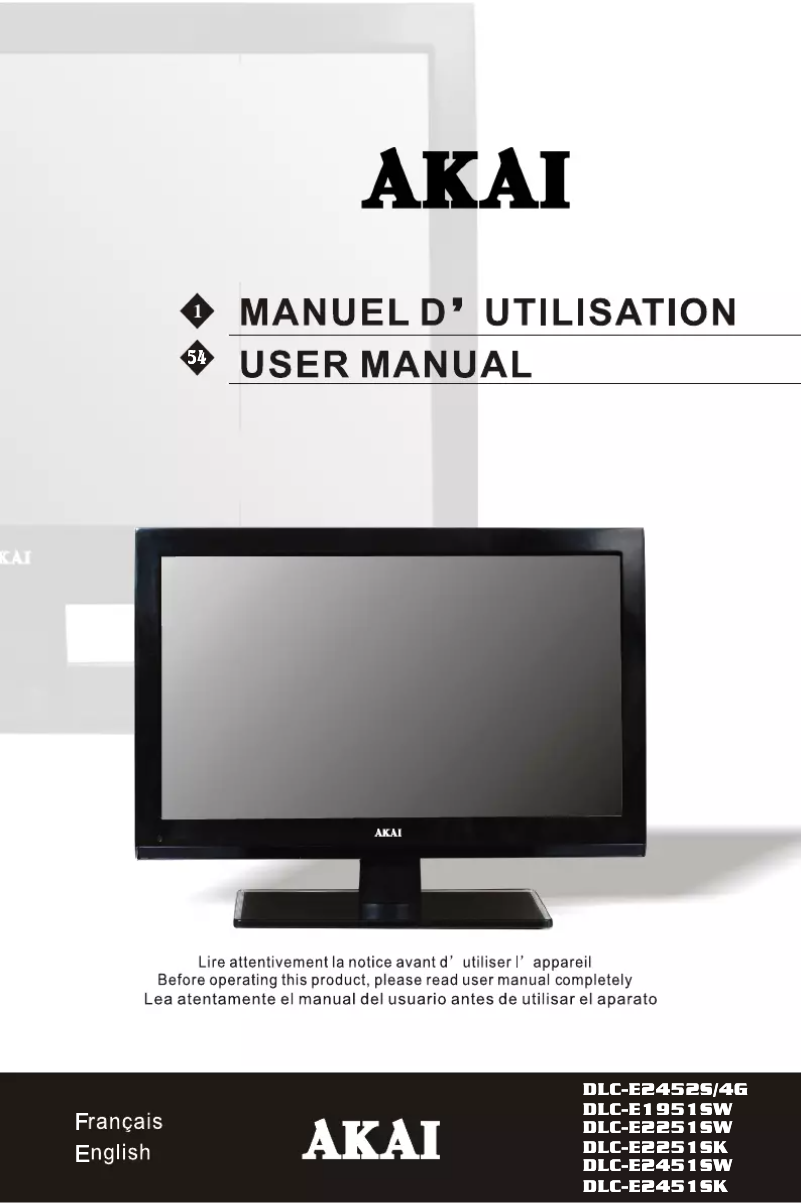 Page n°1 - Manuel utilisateur AKAI DLC-E1951SW