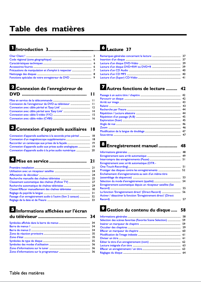 Image de la première page du manuel de l'appareil DVDR75