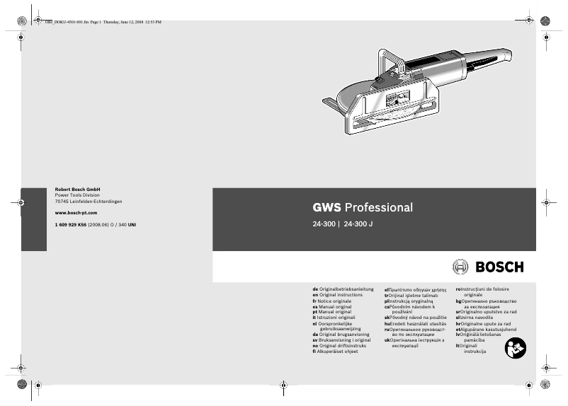 Image de la première page du manuel de l'appareil GWS 24-300