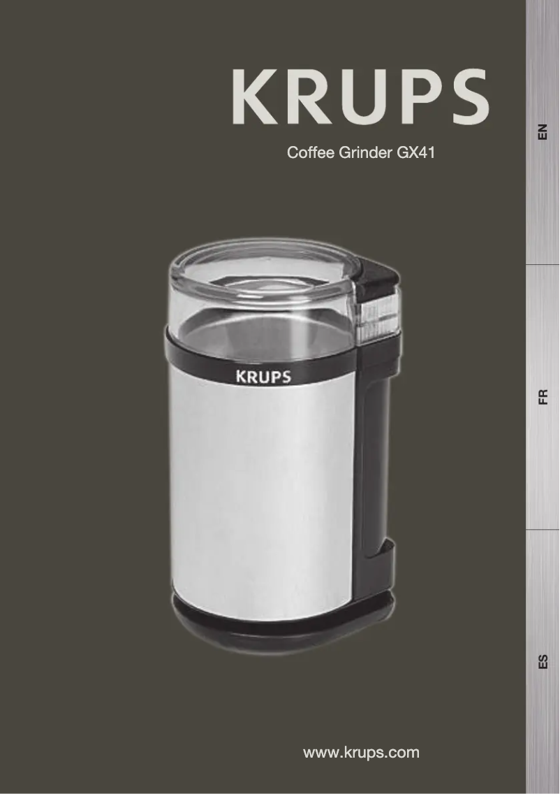 Página 1 del manual Manual de usuario Krups GX41