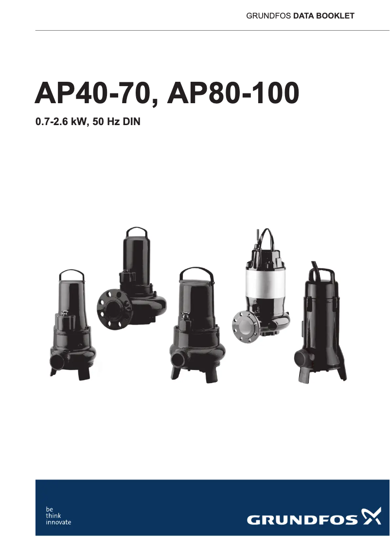 Page 1 de la notice Fiche technique Grundfos AP40